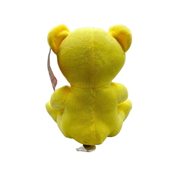 Sugar Loaf Toys 10" Yellow Bear Pink Nose Blue Feet Embroidered Life Is Good - Picture 3 of 9